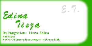 edina tisza business card